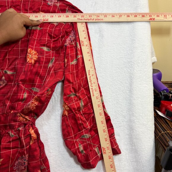 Vintage Victoria's Secret XS/S Red Floral Silk Robe Tied Pockets Luxury Sexy Y2K - Picture 10 of 10